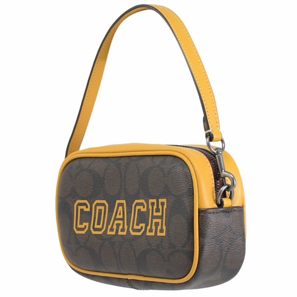 Coach JAMIE WRISTLET IN SIGNATURE CANVAS WITH VARSITY MOTIF New - Picture 4 of 15